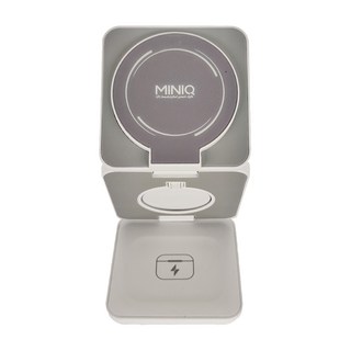 MINIQ 3合1折疊式磁吸無線充電器座 WC-002 白色 支援手機/耳機/手錶無線充電, 1個