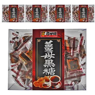台灣尋味錄 薑母黑糖, 210g, 5盒, 1盒