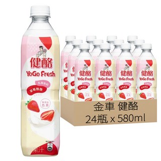 金車 健酪乳酸飲料草莓酪酪口味, 580ml, 24瓶