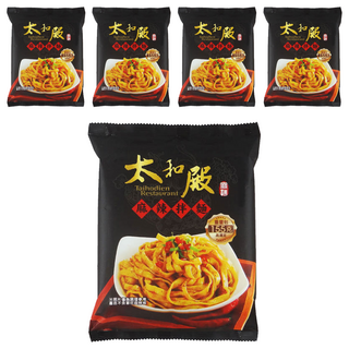 太和殿 麻辣拌麵 獨家一品辣醬秘方 黃金麥穗製成手工麵體 份量十足鹹香美味, 5包