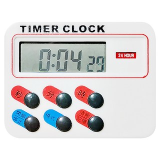 REQIR 彩色廚房電子計時器，24小時正倒計時，白色, 單一商品, 1個
