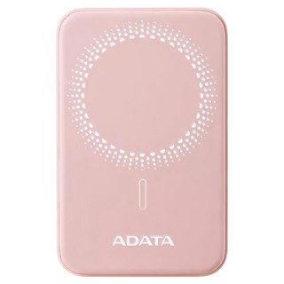 ADATA 威剛 無線磁吸快充 PD/QC極速快充行動電源 5000mAh 20W Type-C, PR050-11PK, 粉色