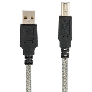 Cable 鍍鎳頭 48編屏蔽 A公-B公 適用於連接USB印表機、標籤機、掃描儀 使用USB2.0專用線材 加粗線徑24AWG低阻抗, 1m, 1條
