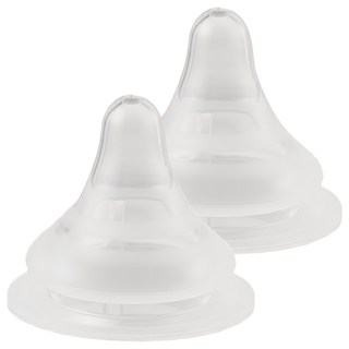 MOTHER-K 寬口防脹氣奶嘴 2入, 0~1個月, 1組