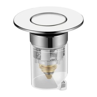 不鏽鋼按壓式面盆防堵彈跳芯, 不鏽鋼色