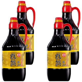 KIMLAN 金蘭 精饌醬油 非基因改造黃豆 澳洲海鹽 適合各式料理, 1.5L, 4瓶