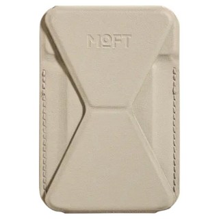 MOFT 磁吸式手機支架 MOVASTM (支援 MagSafe), 支架卡包握把, 純素皮革, 沙漠金, 1個