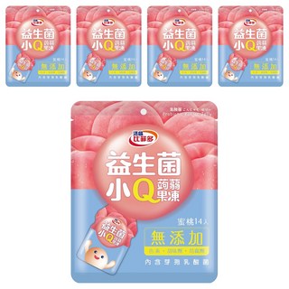 活益比菲多 蜜桃益生菌Q凍 無添加, 280g, 5袋