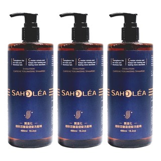 SAHOLEA 森歐黎漾 咖啡因洗髮精, 480ml, 3瓶