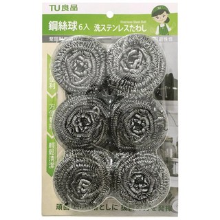 TU 良品 鋼絲球 單一顏色, 6個, 1組
