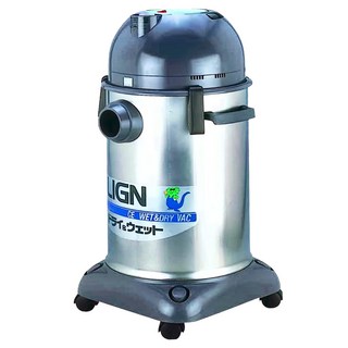 ALIGN 亞拓 乾濕兩用吸塵器 CE-32 可搭配配件腳座 360°旋轉軟管 吸水導流罩專利設計 防水噴出 304#不銹鋼桶身 耐撞不生銹, 銀色, 1台