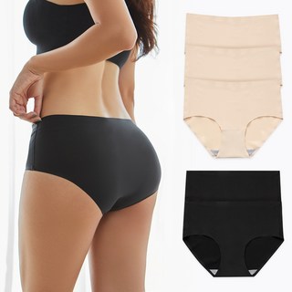 BASE ALPHA ESSENTIALS 女性日常無痕無縫線內褲5件組, 米色 3件, 黑色 2件