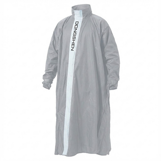 DongShen 東伸 開拓者斜開式雨衣 彈性袖口魔鬼氈調節 3D立體口罩設計, 2XL, 淺灰色