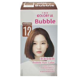 卡樂芙 全新升級泡沫染髮劑 100g, 12焦糖布蕾橘棕, 1盒