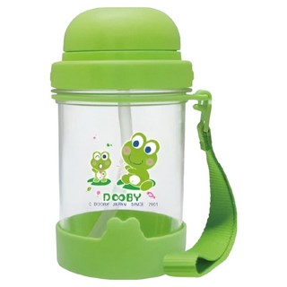 DOOBY 大眼蛙 新彈跳吸管水壺, 500cc, 台灣製造, 安全無毒, 綠色, 500ml, 1個