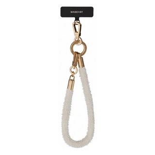 MAGEASY 8.3mm Wrist Strap 手腕掛繩片組, 1個, 絨毛白