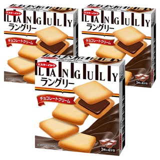 LANGULY 巧克力奶油夾心, 3個, 132g