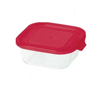 Pyrex 珍珠金屬 耐熱玻璃方形儲存罐 CP-8613, 480ml, 1個