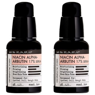 DermaFactory 菸鹼醯胺α熊果素17%精華, 2瓶, 30ml