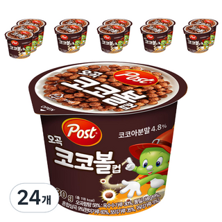 Post 五穀可可脆球 杯裝, 30g, 24個