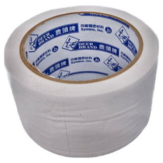 DEER BRAND 鹿頭牌 易手斯PVC布紋膠帶，60mm x 27Y，純白，易撕平整，不易殘膠，延展性佳, 6個