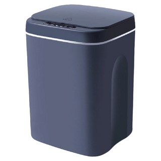 現代風感應式垃圾桶，內置LED燈光，揮手/震動感應，適用潮濕環境，16L, 霧藍色
