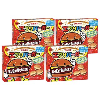 BOURBON 北日本 漢堡造型可可餅, 4個, 66g