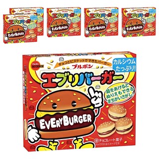 BOURBON 北日本 漢堡造型可可餅, 6個, 66g