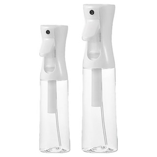 咪咪購物 高壓連續噴霧瓶2件組 300ml+500ml 細緻噴霧 持續按壓 適用化妝水酒精, 透明色, 1組