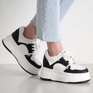 常客姐姐 女性用 增高 拼接 圖案 厚底 休閒鞋 運動鞋 Eta 7cm