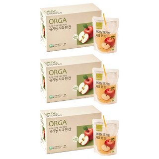 Orga Whole Foods 一杯有機蘋果汁, 140ml, 30個