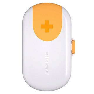 可切藥便攜隨身4分格藥盒 - 白色 ABS+PP材質 6x10x2.5cm, 1個