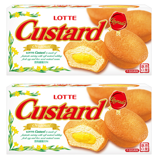 LOTTE 樂天 Custard 蛋黃派 6包, 138g, 2盒