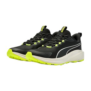 PUMA 男款慢跑鞋 SKYROCKET LITE TRAIL 運動鞋 黑色/黃色/白色, 27.5cm, 黑色 + 黃色 + 白色
