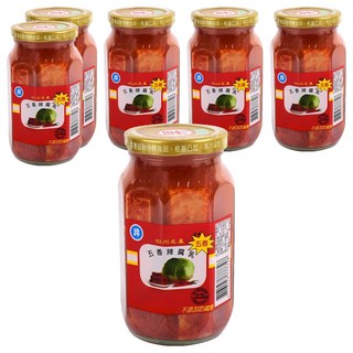 正昇食品 五香辣乳 四川名產, 460g, 6罐