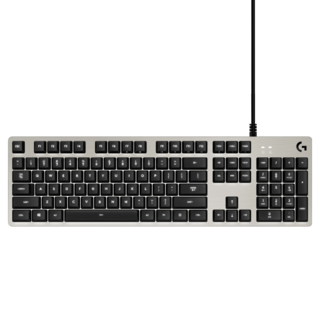 Logitech G 羅技G G413 機械式 電競鍵盤 高強度鋁合金纖薄機身, 銀色