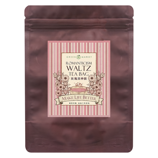 GreenMarket 菓青市集 洛神玫瑰花茶三角茶包 天然花草 無咖啡因, 2.5g, 10個, 1包