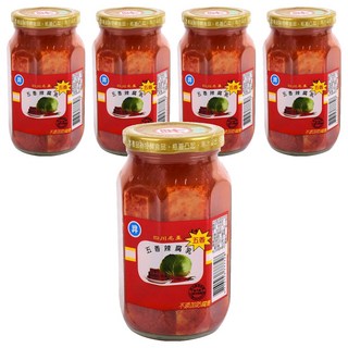 正昇食品 五香辣乳 四川名產, 460g, 5罐