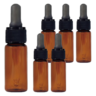 台灣 COSMOS 滴管瓶 隨機出貨 10ml, 棕/透明色, 6個