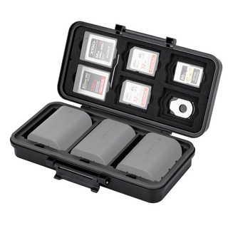 JJC Sony A7C2 NP-FZ100 Canon LP-E6 相機電池 AA 電池 收納盒 JBC-K3, 1個, 單一顏色