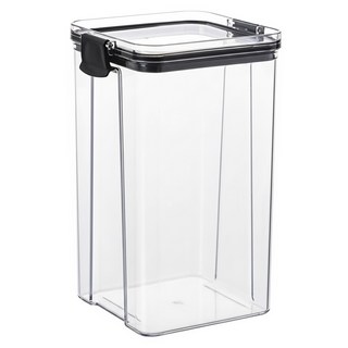 couselect 五穀雜糧防潮方形密封罐, 黑色, 1個