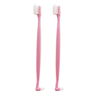 矯正專用 局部清潔專用 雙頭單束軟毛牙刷 顏色隨機, 2支