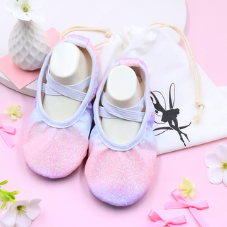 Bidangil 女童 Joan 芭蕾舞鞋 + 鞋袋組