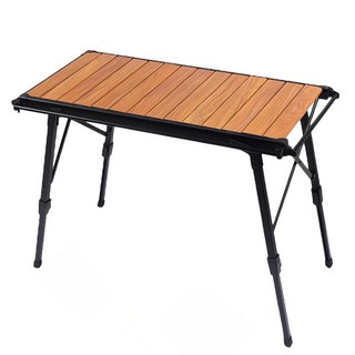 E.C outdoor IGT鋁合金折疊蛋捲桌 可伸縮, 450mm, 450 x 300 x 300mm, 木紋