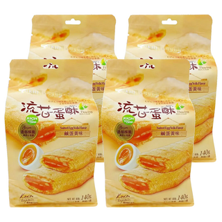 巧戀流芯蛋酥-鹹蛋黃味, 140g, 4袋