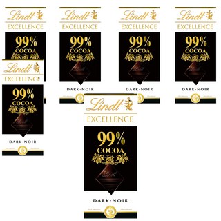 Lindt 瑞士蓮 極醇系列99%巧克力片, 50g, 6片