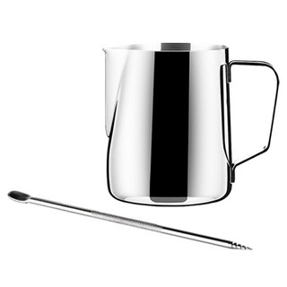KALDIN 不鏽鋼蒸氣壺 350ml+咖啡攪拌棒組, 1組, 銀色