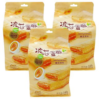 巧戀流芯蛋酥-鹹蛋黃味, 140g, 3袋
