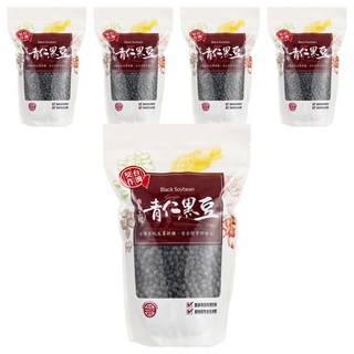茂喜食品 台灣契作 台南三號青仁黑豆 台灣在地友善耕種 農藥殘留檢測合格, 600g, 5包