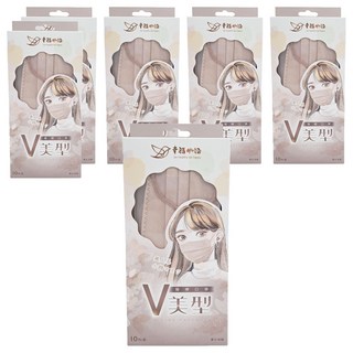 明基健康生活 幸福物語 V美型醫療口罩, 裸藕色, 10片, 6盒